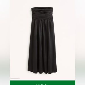 Abercrombie Strapless Midi Black Dress